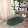 DII Crochet Collection Reversible Bath Mat, Large Oval, 21x34, Dark