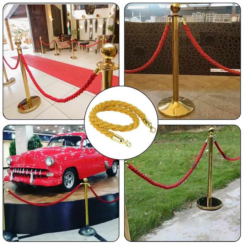 Aweisile Barrier Cord Yellow Barrier Rope with Hook Barrier Tape
