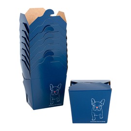 Bio Tek 2.8 x 2.2 x 2.5 Inch Food Containers, 50 Noodle Takeaway Boxes - Disposable, Sturdy, Frenchie Paper 8 Ounce Take Out Boxes, Rectangle, For Hot And Cold Foods - Restaurantware