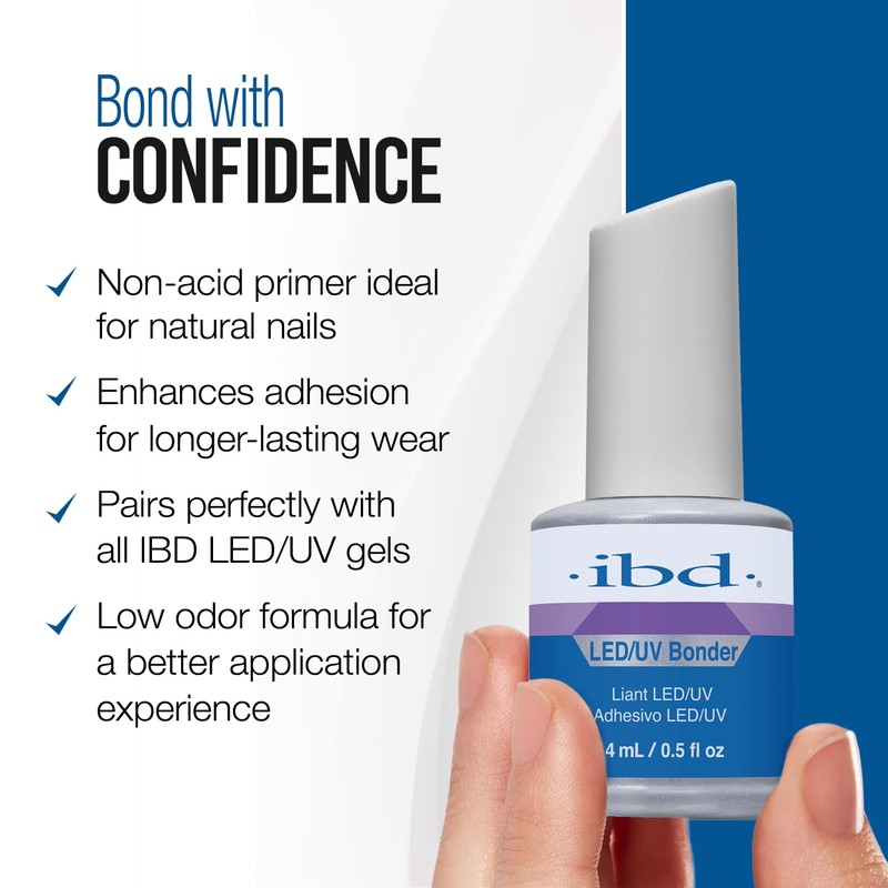 IBD Non-Acidic Nail Primer, LED/UV Bonder – Nail Primer for
