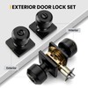 goldenwarm Exterior Deadbolt and Keyed Entry Door Knob Set, Key