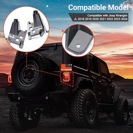 1 Pair Rear Taillight Brackets Tail Lamp Holder Mounting Compatible with Jeep Wrangler JL 2018 2019 2020 2021 2022 2023 2024 Tail Light Brackets