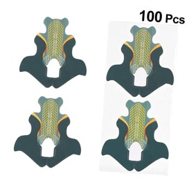 Minkissy 300pcs Fishtail Shaped Crystal Nail Art Guide Trays for Gel Nail Extension for Diy Manicure and Professional Salon Use Green