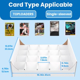 MZONGZI Collectible Trading Card Cases,Card Sorting Tray - Trading Card Organizer Storage box - 20-Compartment Tray Sorter (20-Cell-1 PACK)