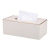 KINGFOM Tissue Box Cover PU Leather Rectangle Tissue Box Holder