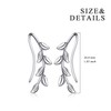 925 Sterling Silver Leaf Earrings Ear Climber Crawler Earrings Ear