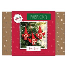 Simply Make Christmas Fabric Craft Kit - Brass Band, Festive Fabric Material Craft, for Adults and Teenagers, for The Most Wonderful Time of The Year - Christmas! Including All of The Accessories