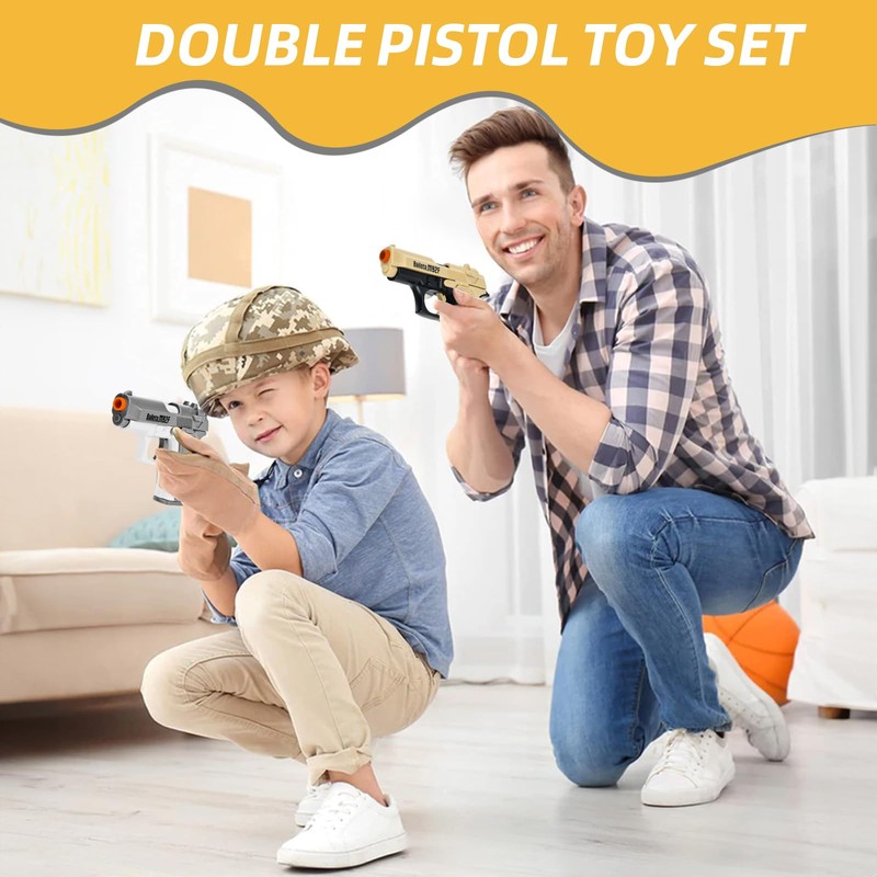 2 Pack Toy Guns for Nerf Pistol Gun - Mini