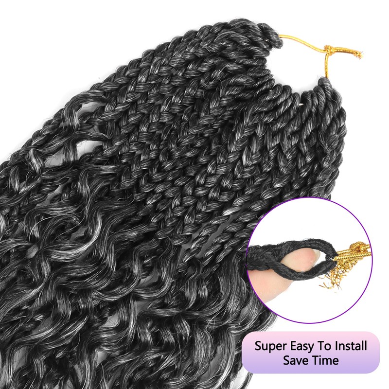 Goddess Box Braids Crochet Hair With Curly Ends 24 Inch