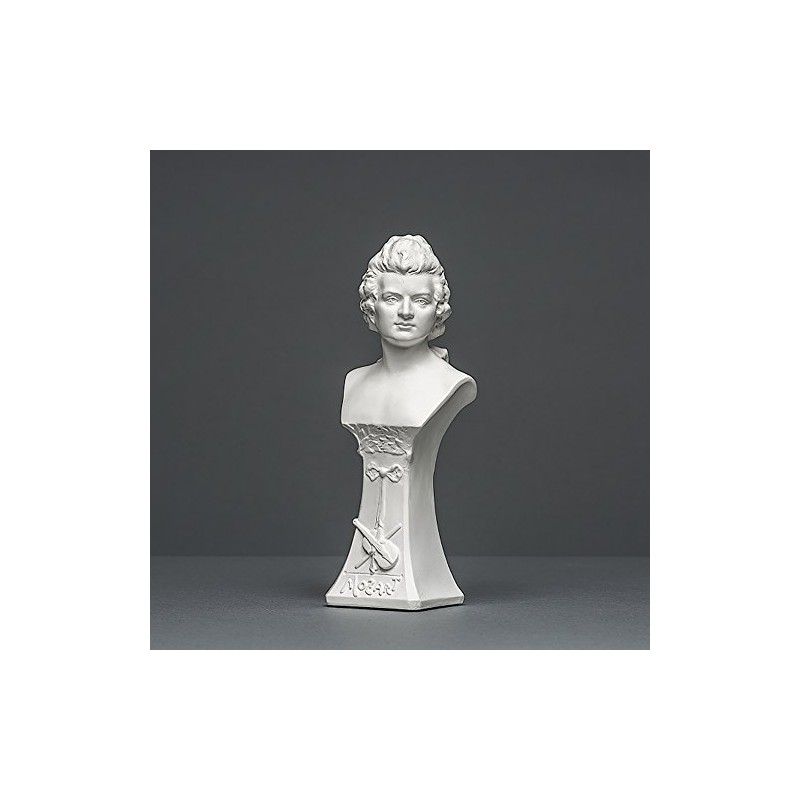Wolfgang Amadeus Mozart Sculpture Made Cellane, Handmade in Germany, Bust