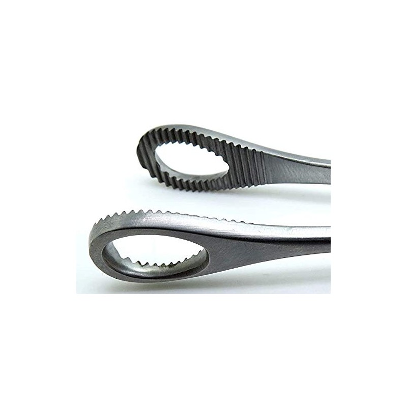 Foerster Sponge Forceps 10" Curved Serrated Surgical Holding Veterinary Instruments