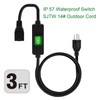(3Feet) 3-Prong Outdoor Waterproof Extension Switch Cord, in-Line On/Off Switch