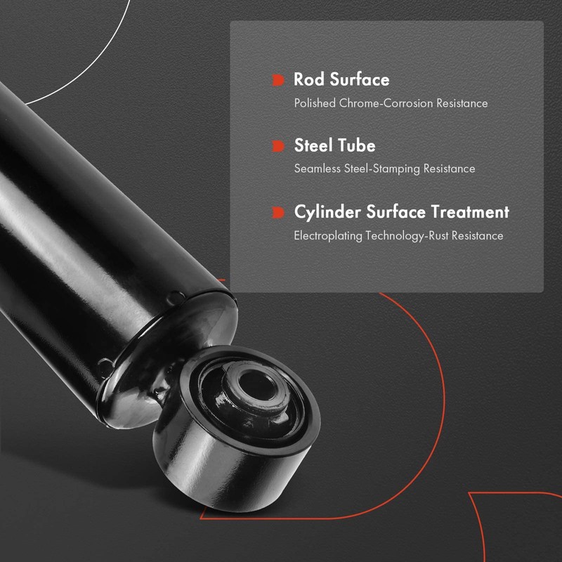 A-Premium Rear Shock Strut Absorbers Compatible with Fiat 500 2012