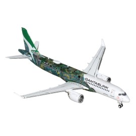 DCD Airbus A220-300 Commercial Aircraft "QantasLink - Minyma Kutjara Tjukurpa" (VH-X4A) White with Graphics 1/400 Diecast Model