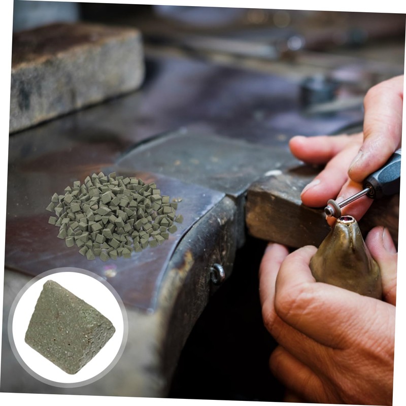 Mobestech 1bag Triangle Abrasive Polishing Media for Projects Buffing Grit