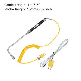 QUARKZMAN Digital Thermocouple Thermometer K-type Temperature Meter (-50 to 1300 C) with Surface Thermocouple Probe NR-81533A