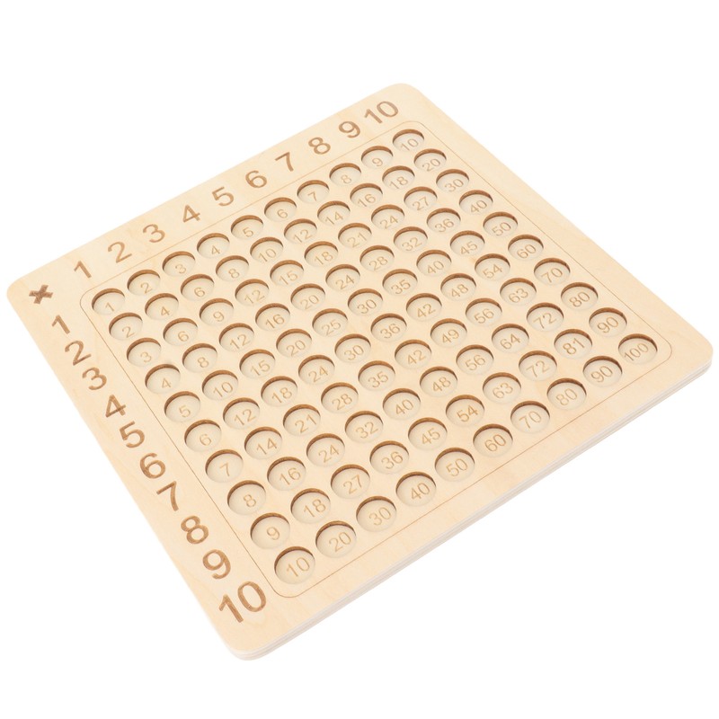 Wooden Multiplication Board Educational Multiplication Game Board for Learning Teaching