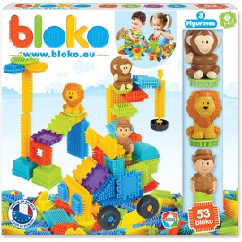 BLOKO 503622 Lion Monkey Adventurer Set of 50 3D Figures Jungle Multicoloured