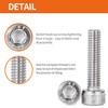 M5-0.8 x 25mm Hex Socket Head Cap Screws Bolts 304