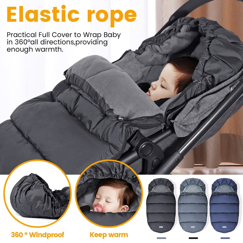 Orzbow Universal Footmuff for Stroller, Winter Warm Baby Stroller Bunting