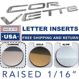 Advanced Trims CHROME 1/16 RAISED LETTERS FOR C5 CORVETTE 97-2004 FRONT + REAR US MADE