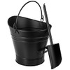 Minuteman International Scoop Coal Hod Pellet Bucket, Black