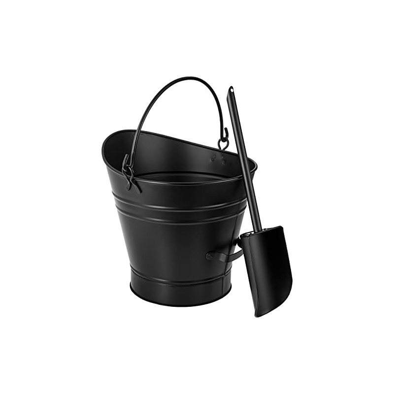 Minuteman International Scoop Coal Hod Pellet Bucket, Black