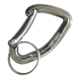 TouGH Label VEX-131 Carabiner Ear, 0.2 inches (5 mm), Gun Metal x Silver