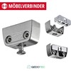 Gedotec Modesty Furniture Cabinets Cupboard Connectors Zip Steel Body |