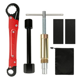 6 Pcs Angle Stop Wrench Kit with 1/2" Compression Sleeve Puller