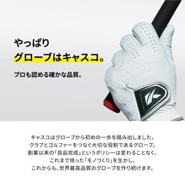 Kasco Golf Glove Natural Leather DNA SHEEP GF-2012R Right Hand Model Black 21cm