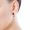 Rose Vermeil Silver Motif Earrings