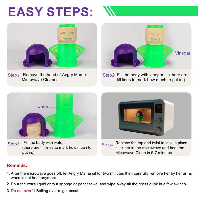 Asltw Microwave Steam Cleaner – Reusable Microwave Cleaning Tool for