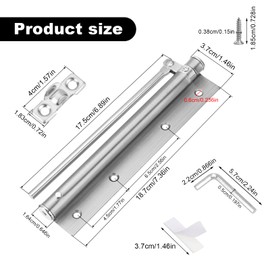KLEHOPE Automatic Door Closer, Adjustable Door Closer, Stainless Steel Door Closer, High Load Capacity up to 30 kg, Door Closer Interior Doors, for Indoor and Outdoor Doors, Household, Office and