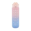 Hydration Water Bottle - Pink Top, 1 Litre Graduated, BPA
