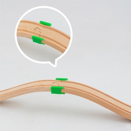 Neueins Rail Connection Parts, Compatible with Wooden Rails and Blocks for Combined Play