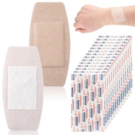 Funtery 30 Pcs Silicone Bandages Extra Large Silicone Adhesive Bandages Bulk Flexible Elderly Painless Removal for Sensitive Fragile Skin Wounds(3.9 x 2 in)