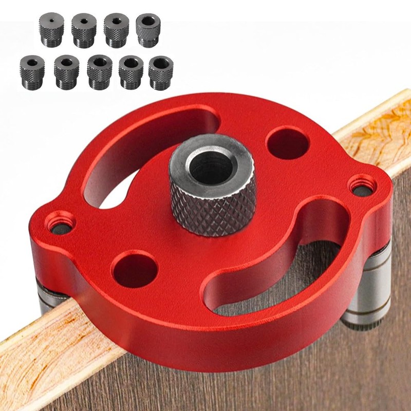 Woodworking Center Finder Kit, Vertical Self Centering Dowel Jig, Drill