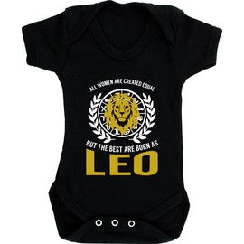 Hippowarehouse All women are created equal but the best are born as Leo baby vest bodysuit (short sleeve) boys girls