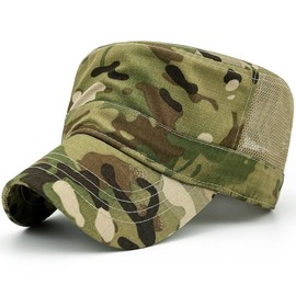 Masktide BDU Fitted Cadet Military Cap Hat Patrol Castro Combat Hunting Cadet Military Cap Short Bill Cadet Hat Flat Top Cadet Hat Green Cadet Hat Corps Hat for Women Pack Woodland