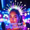 Ushiny Luminous Beads Headband Sparkling LED Hair Band Luminous Rave