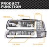 CNNELL LED Headlights Assembly Compatible with Chevy Silverado 1999-2002/ Suburban