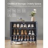 VASAGLE Shoe Cabinet, 3-Tier Shoe Storage Organizer, Modern Freestanding Cabinet