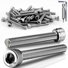 TXXATX Pack of 25 Screws M6 x 40 mm Cylinder Head Screws DIN 912 Stainless Steel A2 V2A Hexagonal Screws Cylinder Screws with Hexagon Socket Full Thread Allen Screws for Mechanical Furniture Repair