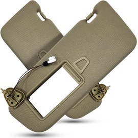 Left&Right Side Sun Visor Replacement Fits for Hyundai Santa Fe 2006-2009 Sunshade with Light Replaces# 852100W110J4 Gray (Left&Right (Beige))