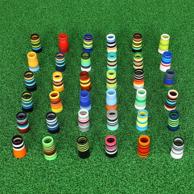 KAKASEA 10 Pcs Golf Ferrules,Golfing Club Ferrules Colorful Golfing Iron