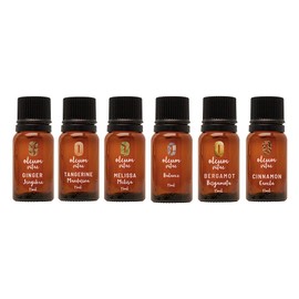 OLEUM VITAE Kit de Aceites Esenciales Bienestar. 100% Puros y Orgánicos. Jengibre, Mandarina, Melisa, Bergamota, Canela y Balance.