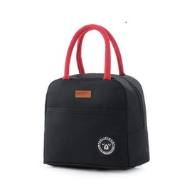 Debispax Reusable Lunch Bags,School Lunch Bag Tote Bag Adult Cute Igloo Lunch Boxes Insulated Lunch Bag containers LunchBox for Women/Men/Kids/Office/School,Black