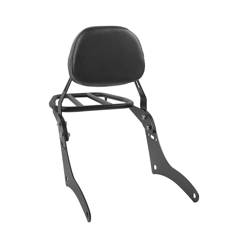 PIKPOP Motorcycle Detachable Sissy Bar Rear Passenger Backrest with Rear