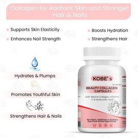 Marine Collagen Capsules with Hyaluronic Acid | No fillers, Additives or Bulkers, Pure Active Ingredients | Collagen with Hyaluronic Acid & Vitamin C for Skin, Joints and Bones - Made in UK